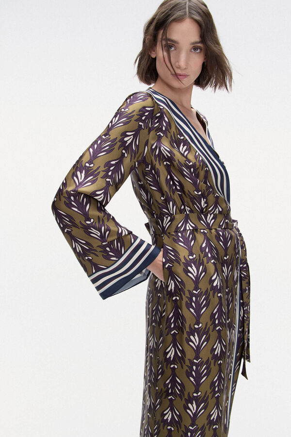 TFP by Tamara Falcó Vestido combinado estampado Verde