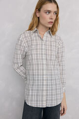 Pedro del Hierro Camisa amplia cuadros Gris