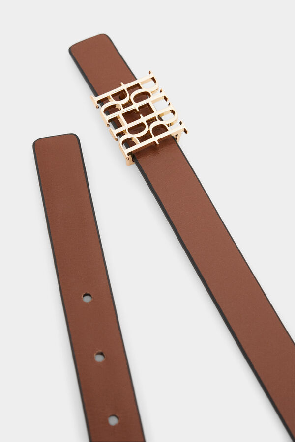 Pedro del Hierro Cintur&oacute;n reversible de piel Rojo