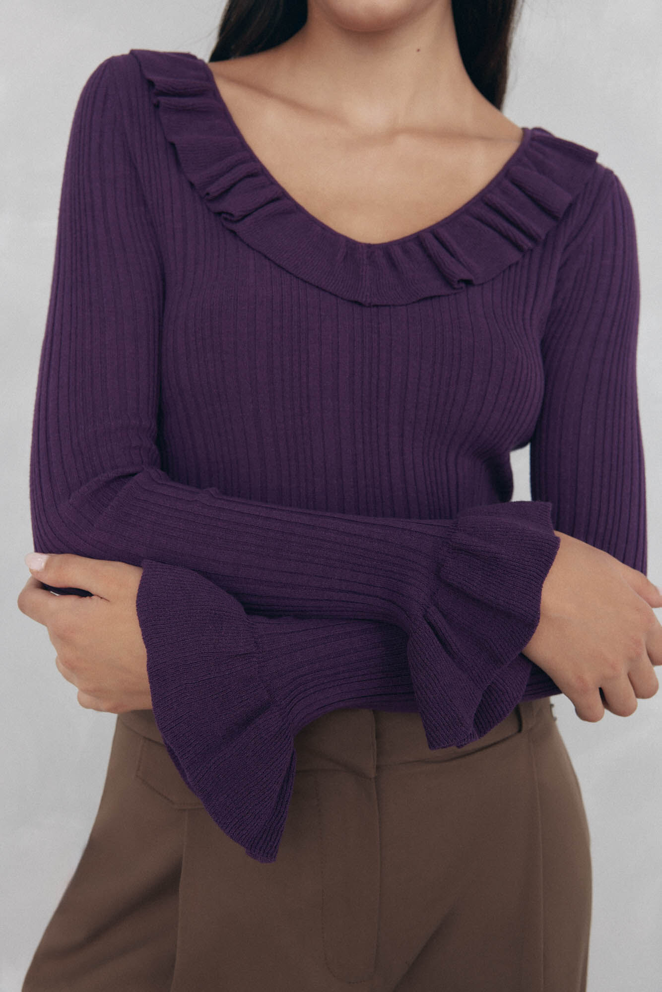 Pedro del Hierro Jersey punto fino canal&eacute; volante