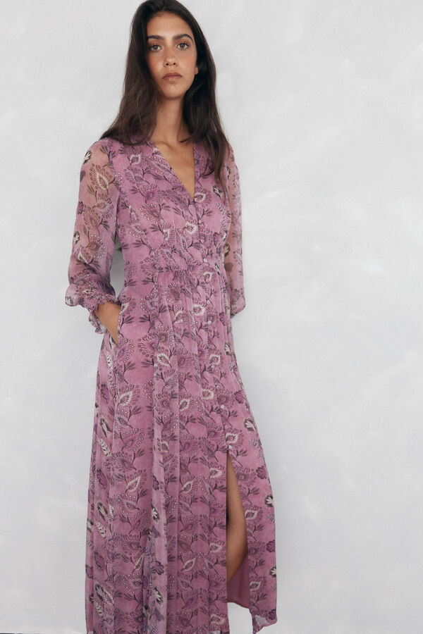 Pedro del Hierro Vestido largo fluido Morado