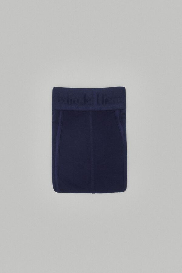 Pedro del Hierro Boxer punto liso Azul