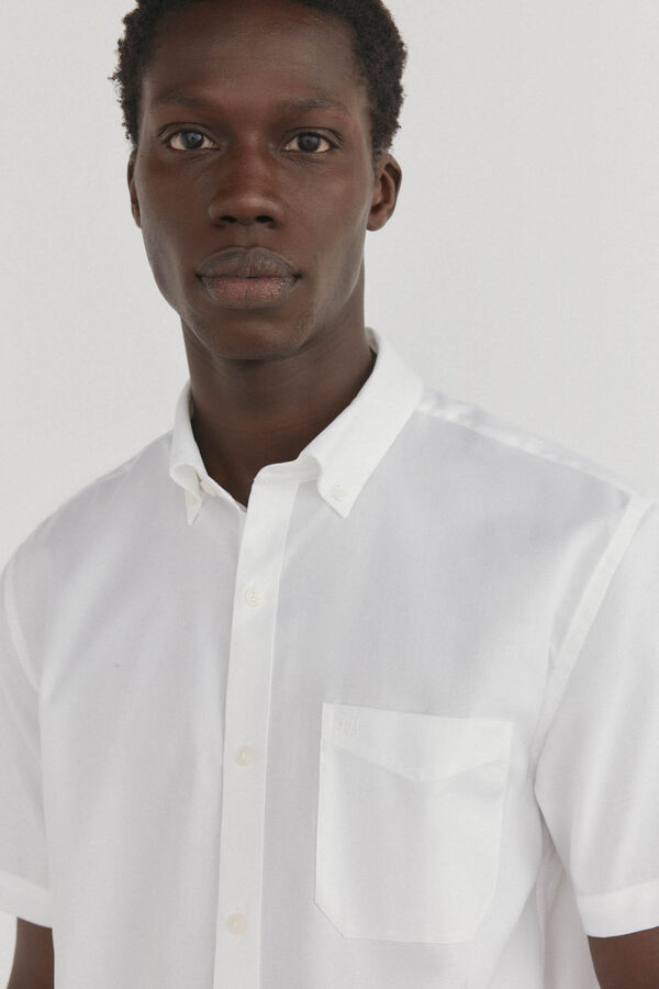 Pedro del Hierro Camisa de manga curta que n&atilde;o precisa passar Branco