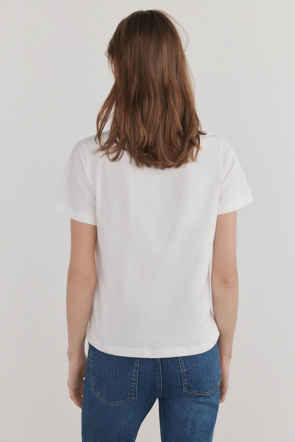 Pedro del Hierro Camiseta b&aacute;sica logo Blanco