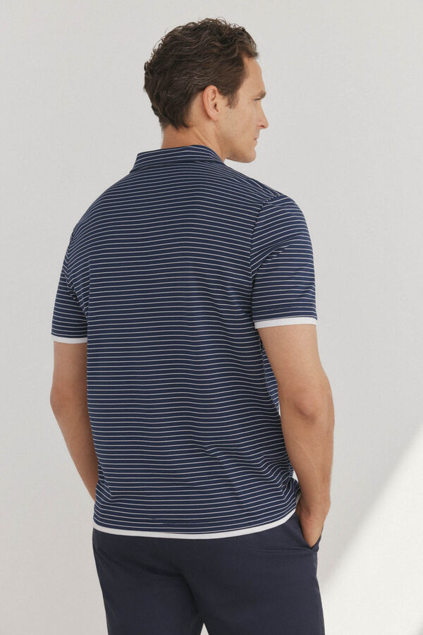 Pedro del Hierro Polo de rayas doble prenda Azul