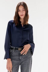 TFP by Tamara Falc&oacute; Camisa de seda Azul