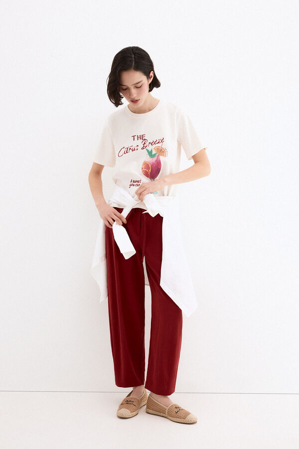 Pedro del Hierro Camiseta estampado frontal Blanco