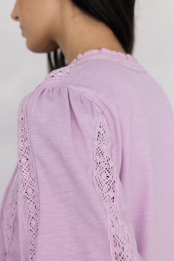 Pedro del Hierro Camiseta abullonada lazo Rosa