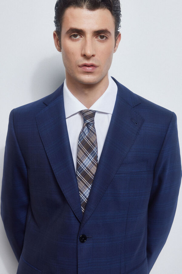 Pedro del Hierro Americana quadrados tailored fit Azul