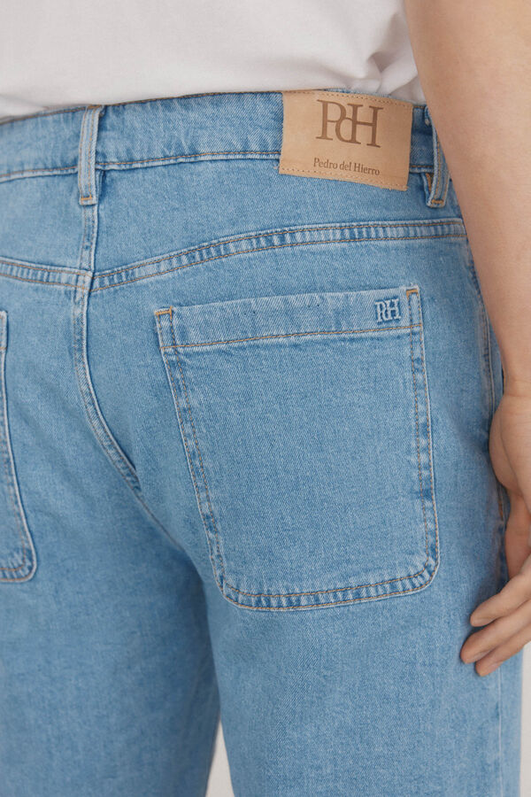 Pedro del Hierro Bermuda denim regular fit Azul