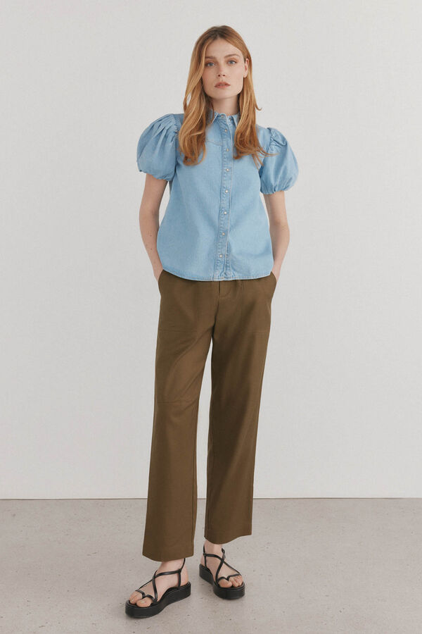 Pedro del Hierro Camisa vaquera manga corta Azul