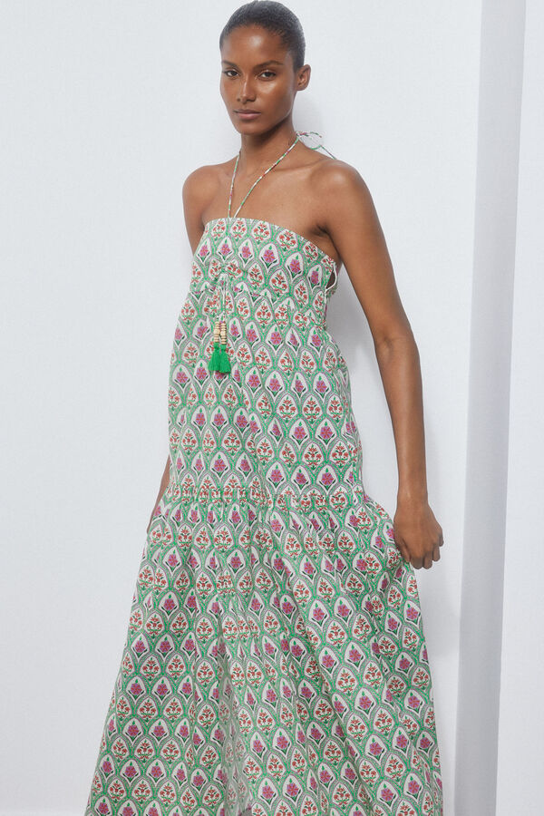 Pedro del Hierro Vestido fluido de playa Verde