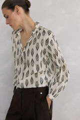 Pedro del Hierro Blusa estampada Marfil