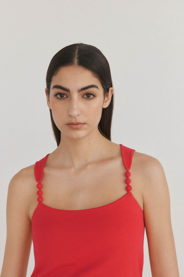 Pedro del Hierro Camiseta tirantes lisa Rojo