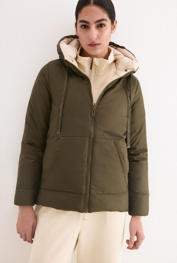 Pedro del Hierro Parka revers&iacute;vel com capuz Verde