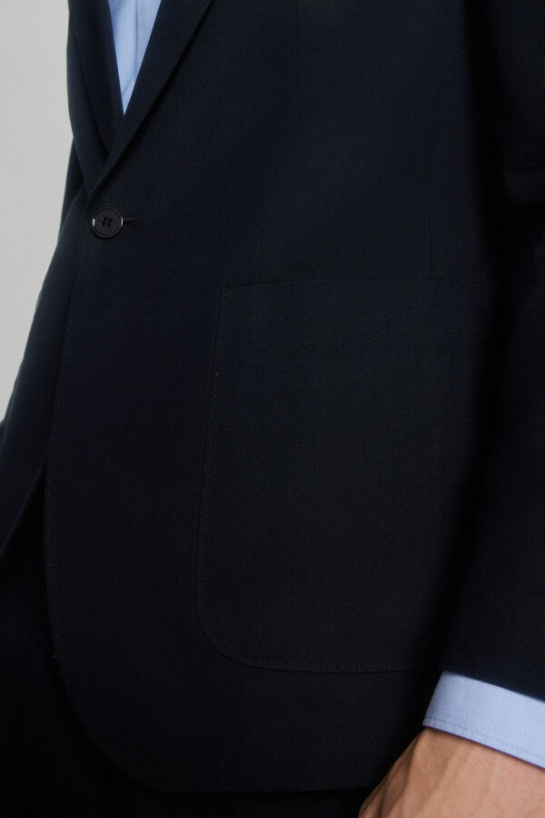 Pedro del Hierro Americana algod&oacute;n y lana Azul