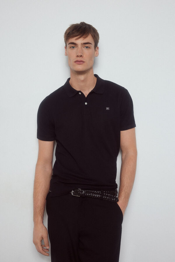 Pedro del Hierro Polo b&aacute;sico slim Negro