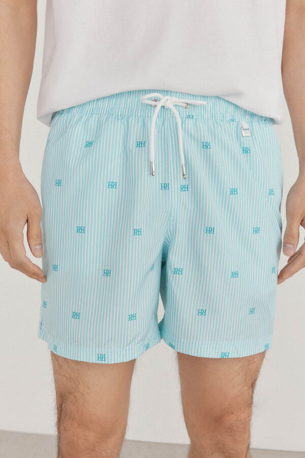 Pedro del Hierro Mai&ocirc; com estampado de logo riscas Verde