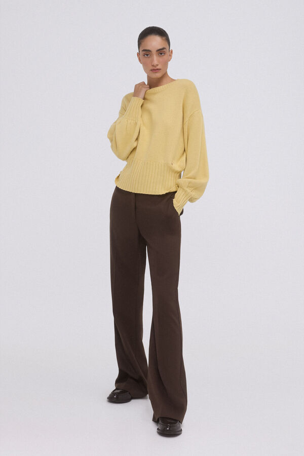 Pedro del Hierro Jersey manga abullonada Amarillo