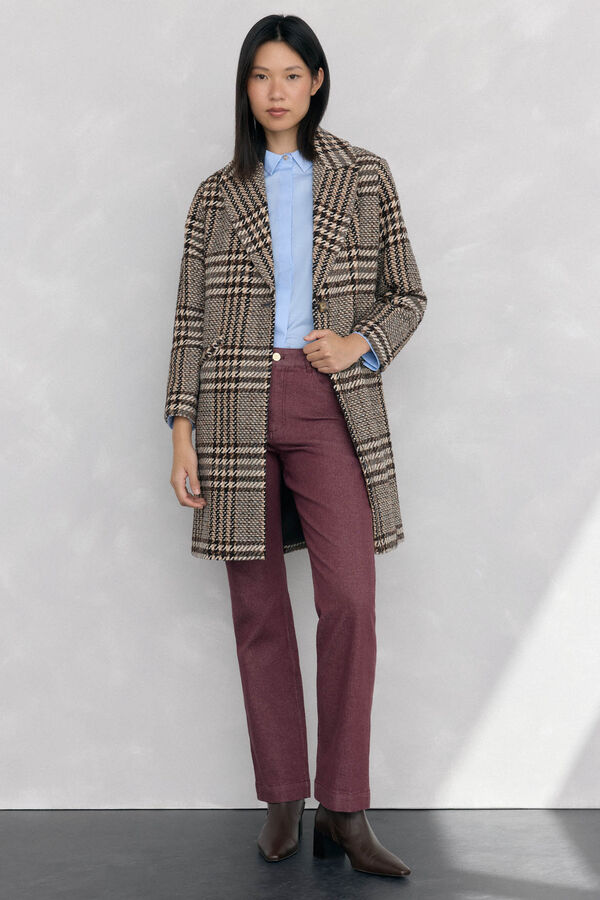 Pedro del Hierro Cal&ccedil;a jeans b&aacute;sica estilo tubo de fog&atilde;o Bordeaux