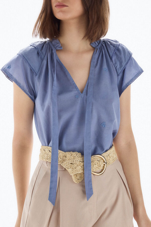 TFP by Tamara Falcó Blusa bordada Azul