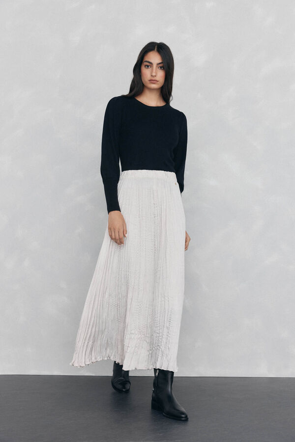 Pedro del Hierro Jersey canal&eacute; manga abullonada Negro
