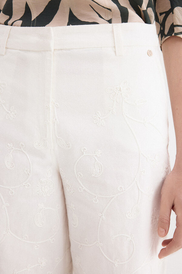 Pedro del Hierro Cal&ccedil;as flare largas cl&aacute;ssicas Branco