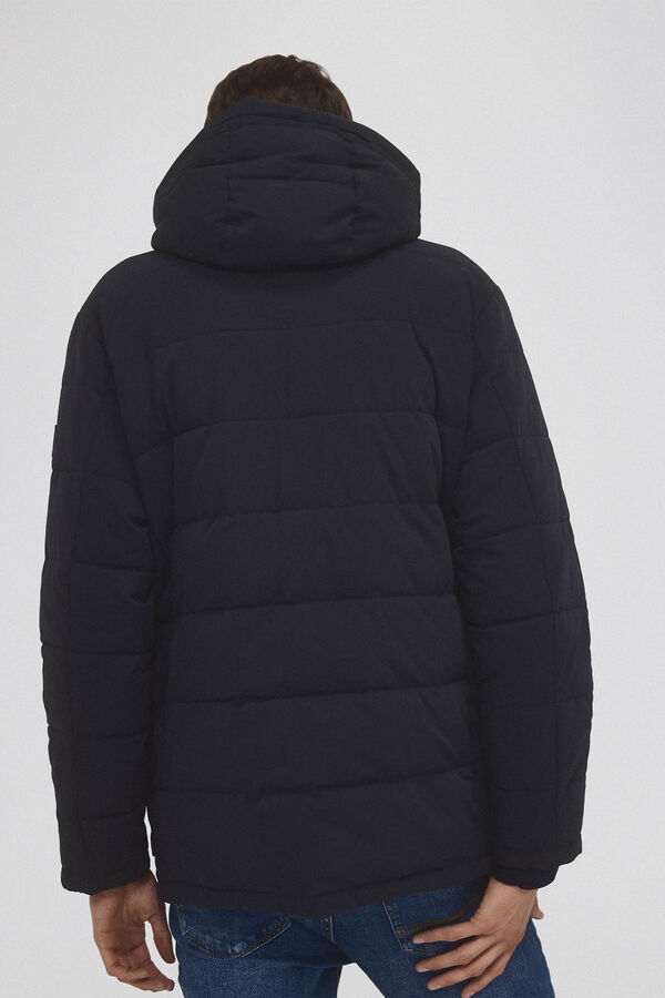 Pedro del Hierro Parka curta acolchoada Azul