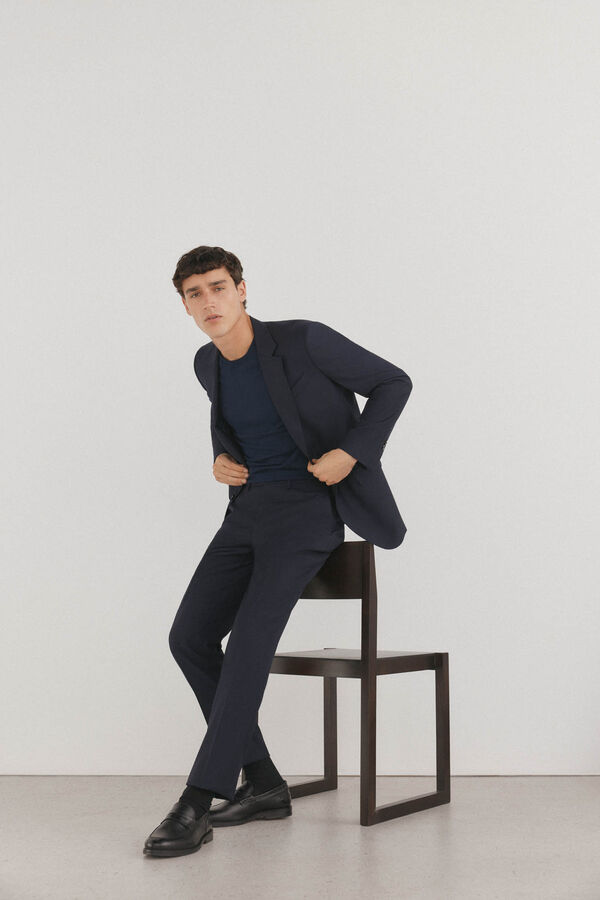 Pedro del Hierro Blazer azul-marinho slim fit Azul