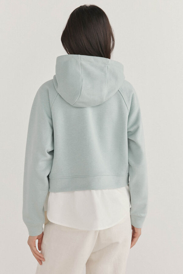Pedro del Hierro Sudadera capucha combinada Azul