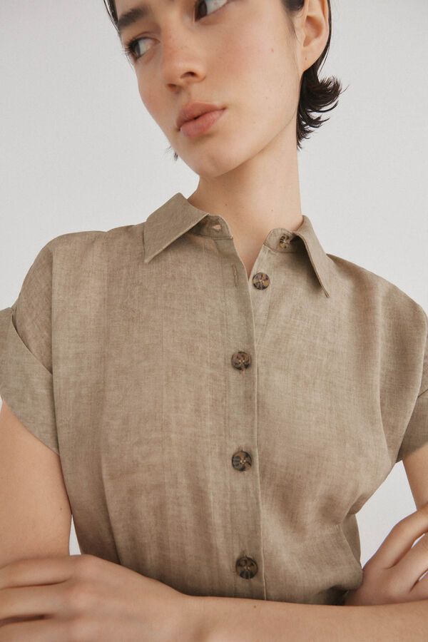 Pedro del Hierro Vestido de cintura subida Verde