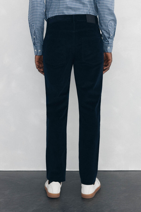 Pedro del Hierro Pantal&oacute;n 5 bolsillos pana slim fit Azul