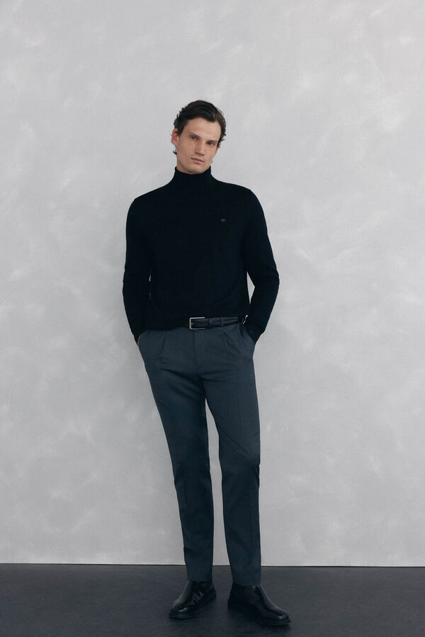 Pedro del Hierro Jersey cuello cisne Negro