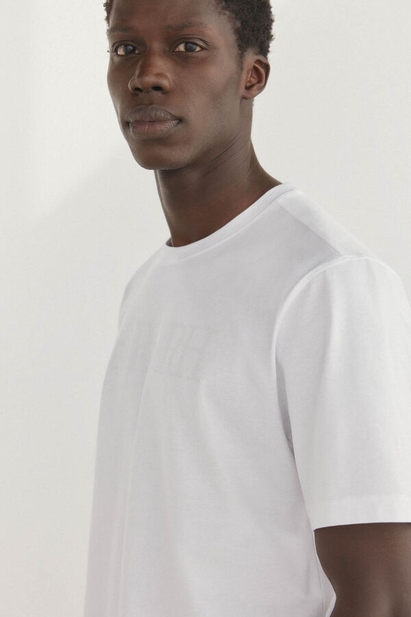 Pedro del Hierro Camiseta fantasia com logo grande Branco