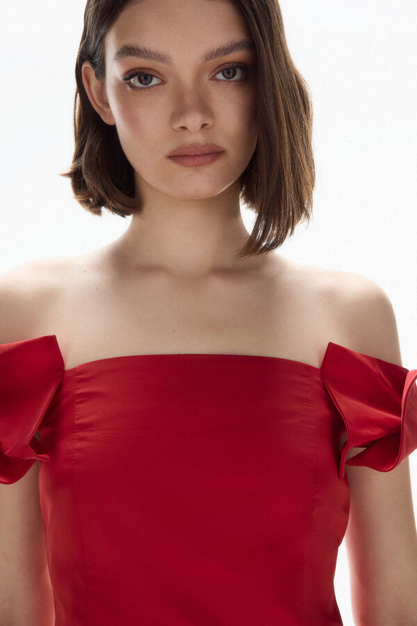 TFP by Tamara Falc&oacute; Top con lazos Rojo