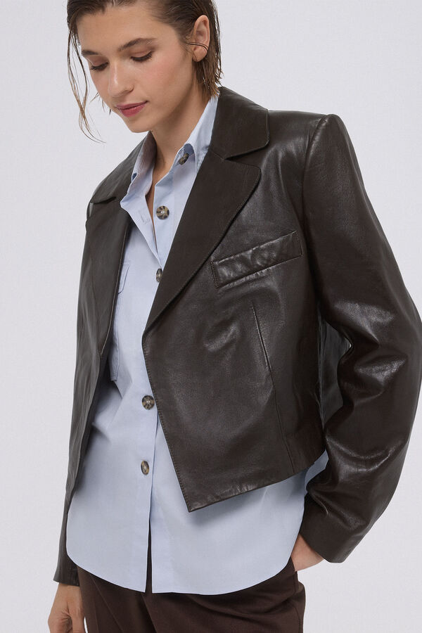 Pedro del Hierro Blazer curto c&aacute;qui Verde