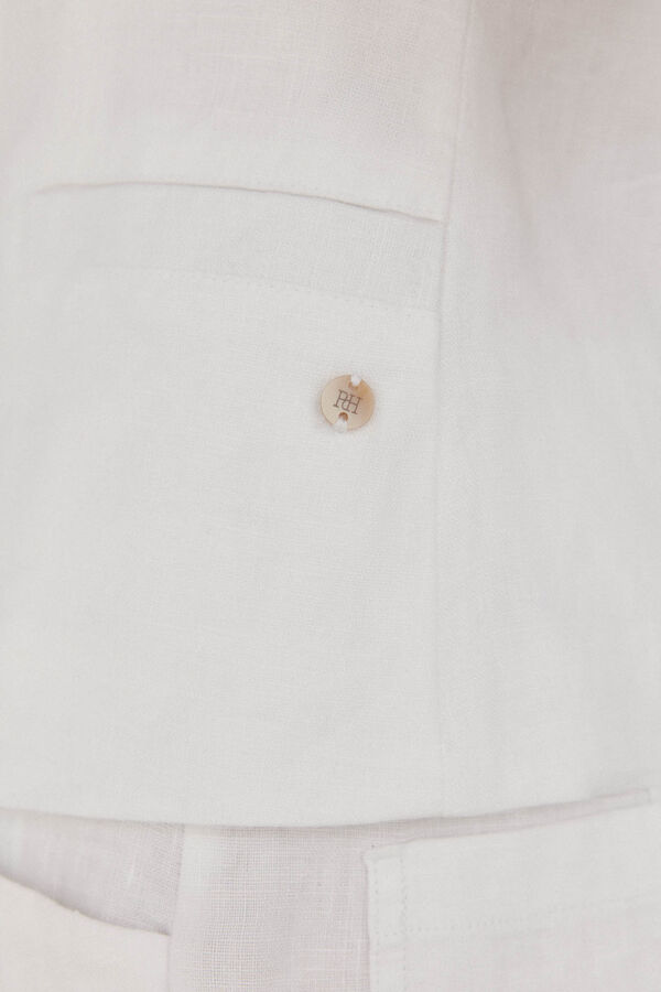 Pedro del Hierro Colete de linho Colete Branco