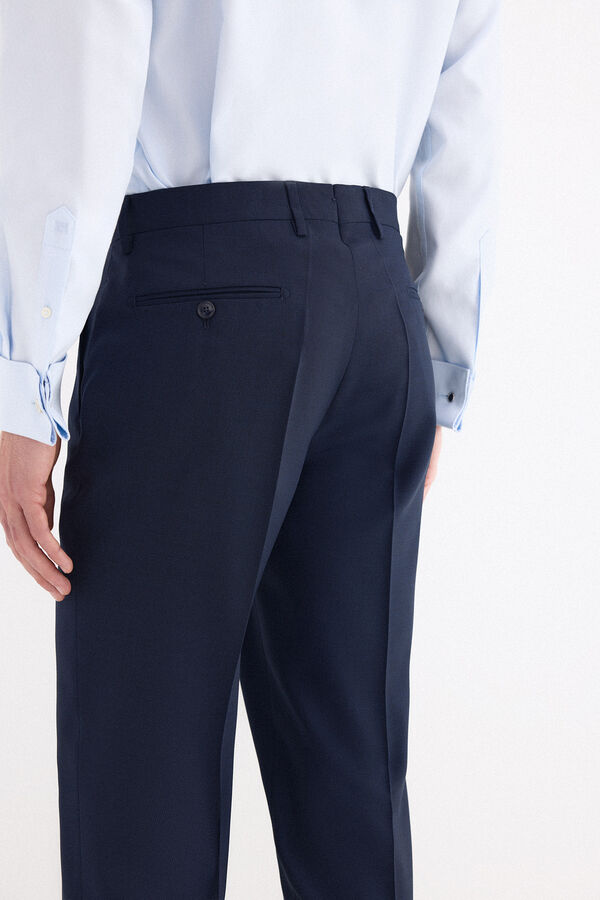 Pedro del Hierro Pantal&oacute;n estructura stretch Azul