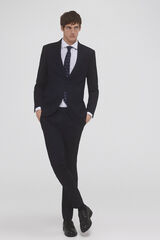 Pedro del Hierro Pantal&oacute;n de traje tejido ojo de perdiz Azul