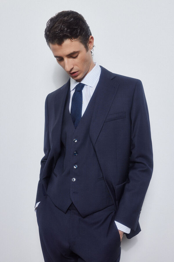 Pedro del Hierro Colete axadrezado Azul