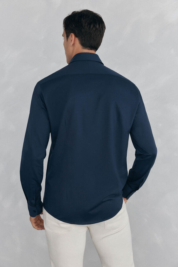 Pedro del Hierro Camisa de malha malha Azul