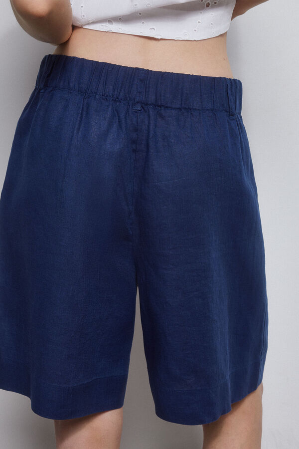 Pedro del Hierro Bermudas linho Azul