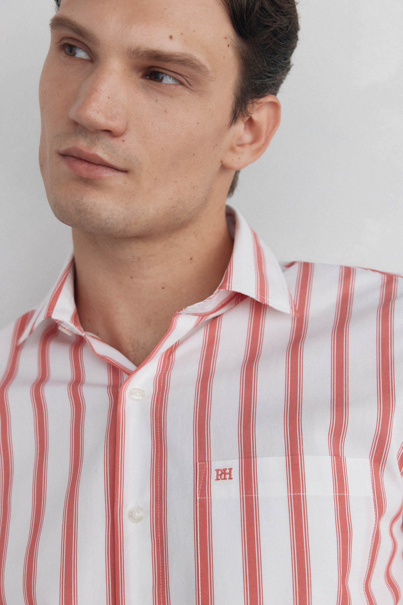 Pedro del Hierro Camisa riscas popelina