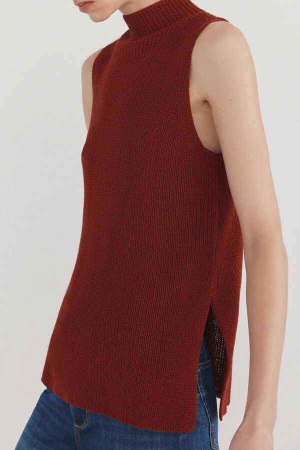 Pedro del Hierro Chaleco de punto cinta Burdeos