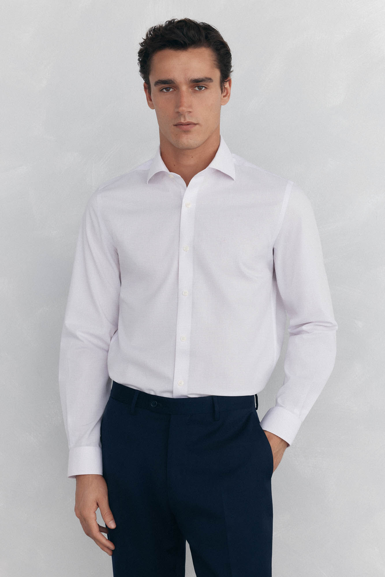 Pedro del Hierro Camisa vestir cuadros non iron + antimanchas