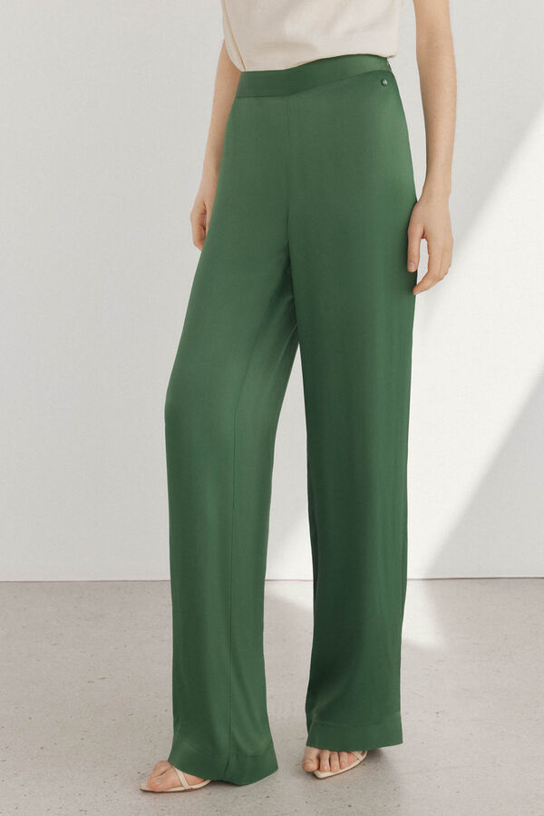 Pedro del Hierro Pantal&oacute;n fluido vestir Verde