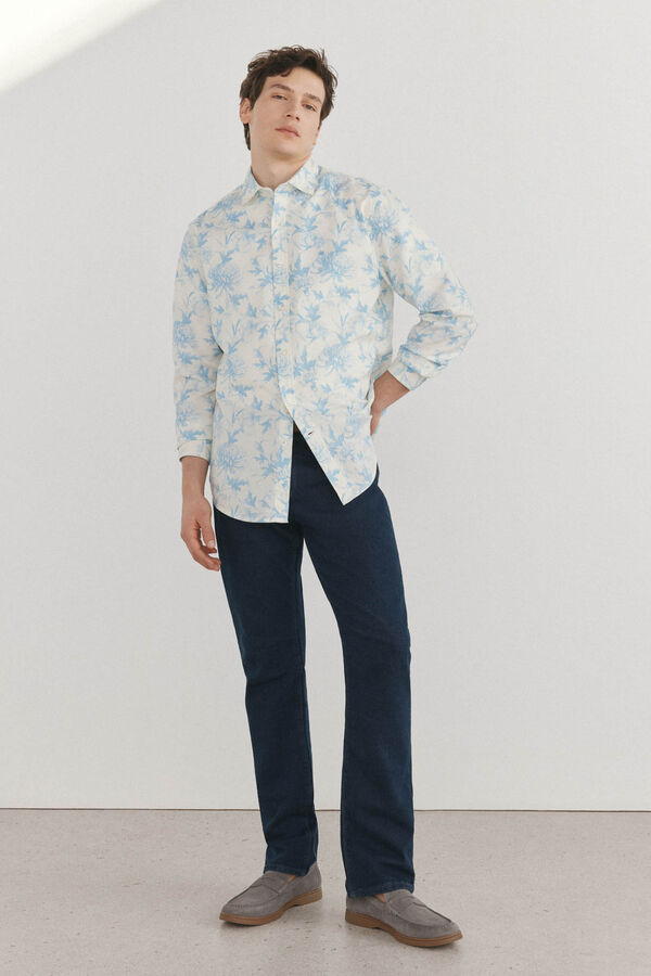 Pedro del Hierro Camisa estampada Azul