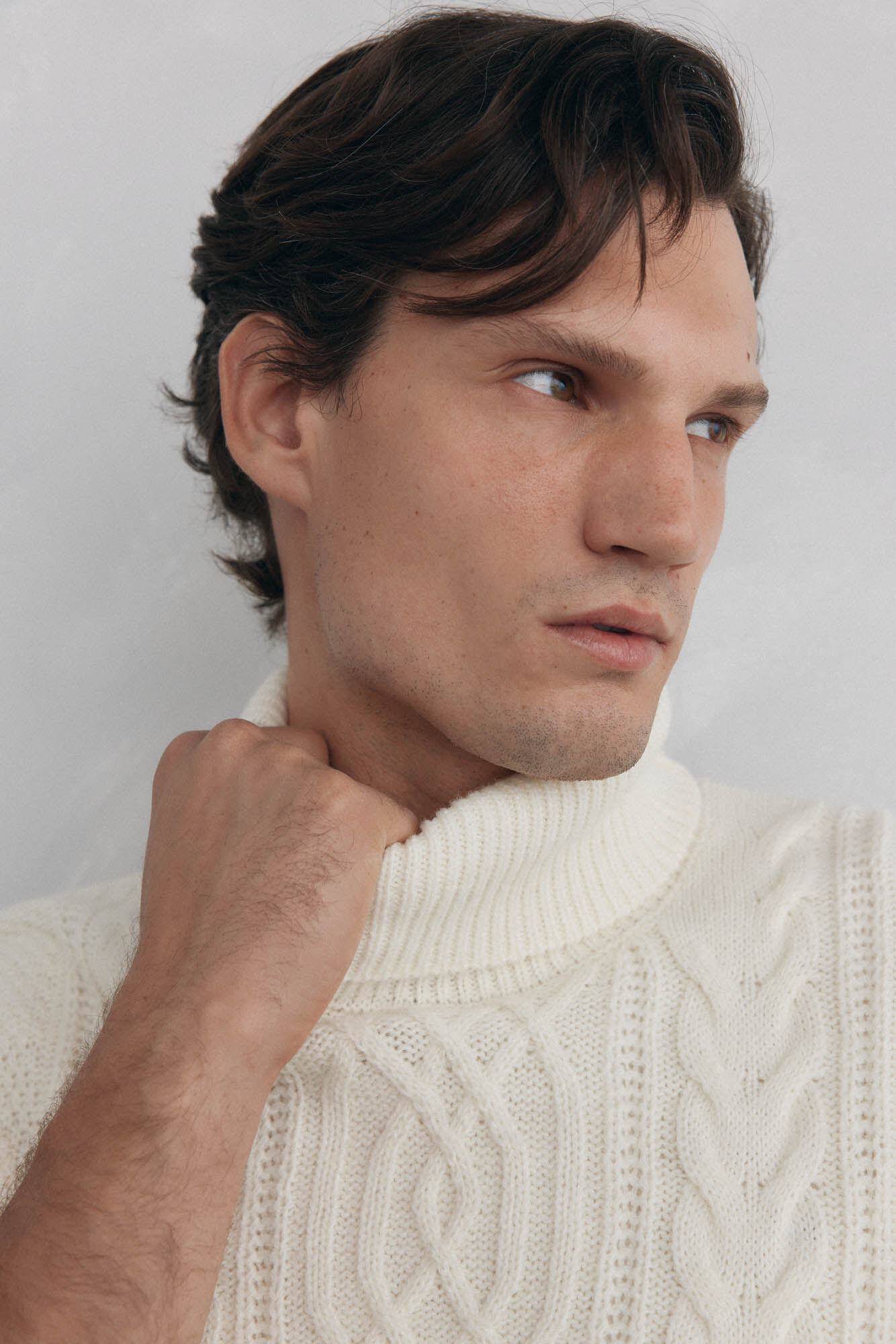 Pedro del Hierro Jersey lana cables cuello alto