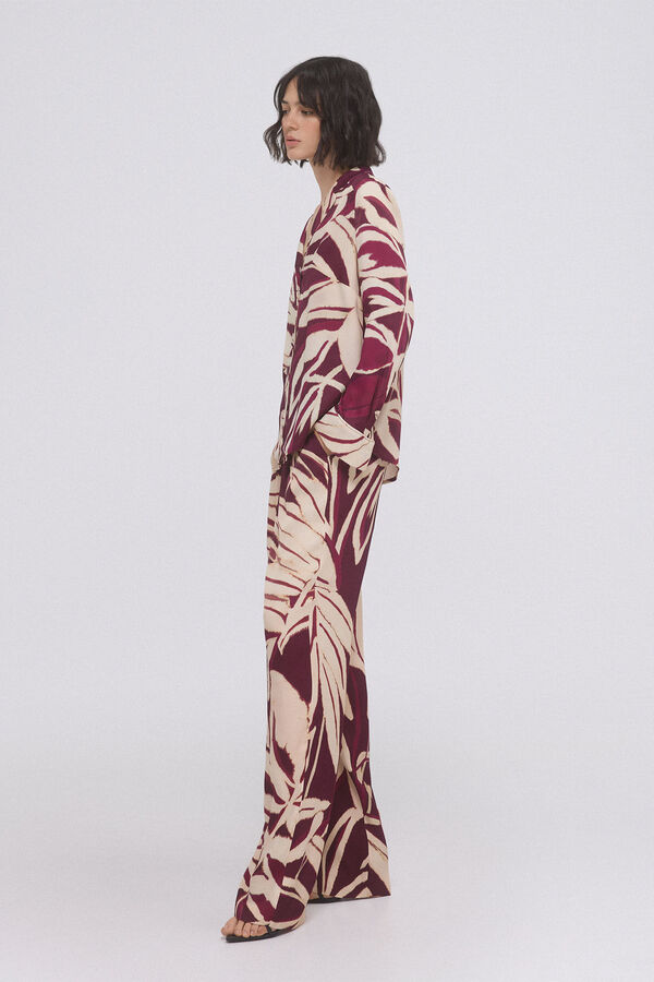 TFP by Tamara Falc&oacute; Pantal&oacute;n pijamero estampado Burdeos
