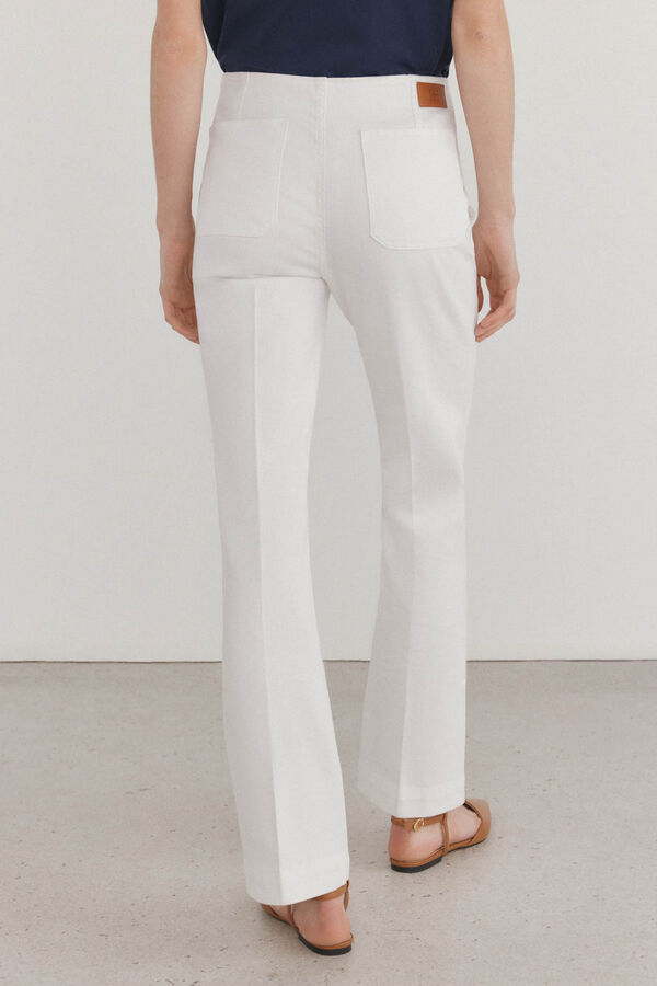 Pedro del Hierro Cal&ccedil;a jeans larga Branco